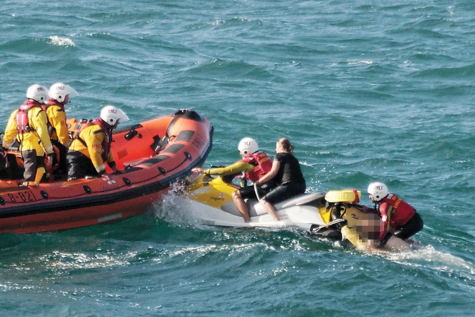  The man died after being swept out to sea while he was at the beach with his family