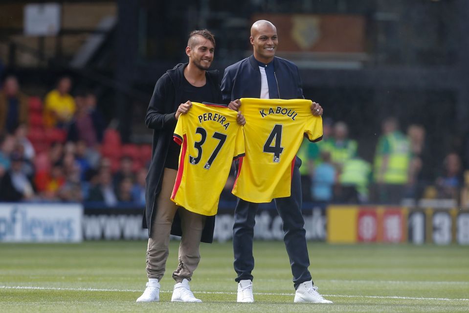  Watford have signed Roberto Pereyra (L) and Younes Kaboul this month