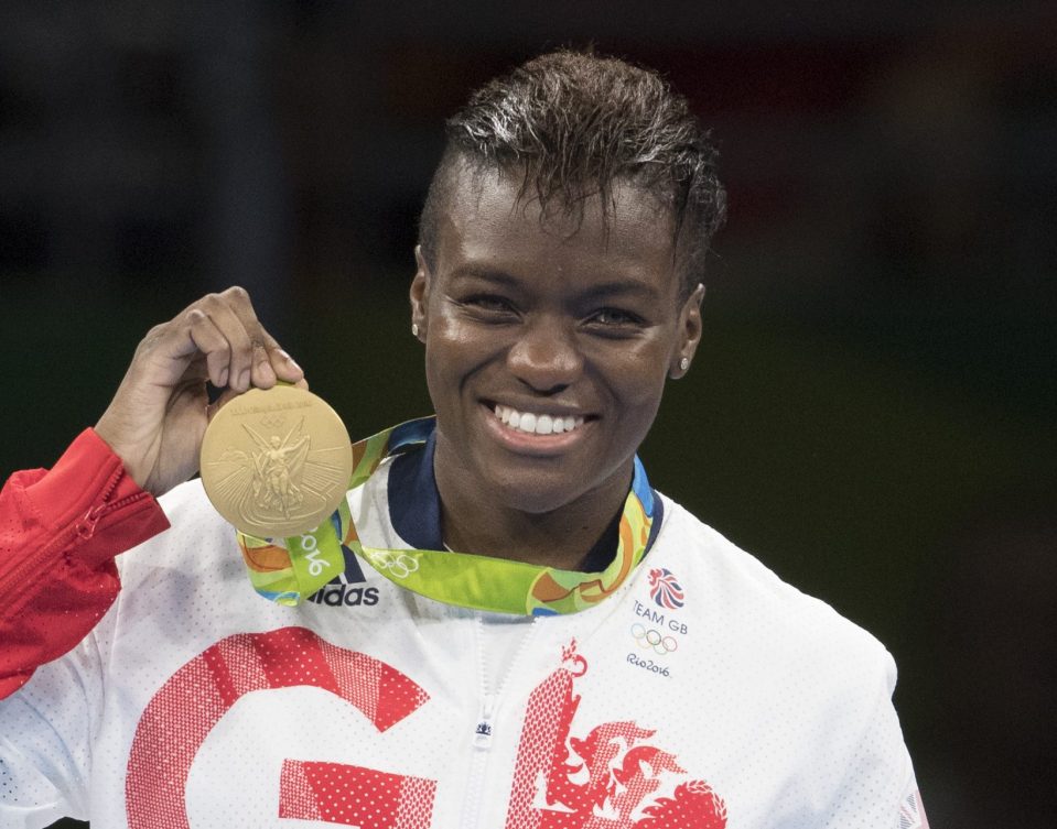  The British boxing champion celebrates with her gold medal in Rio