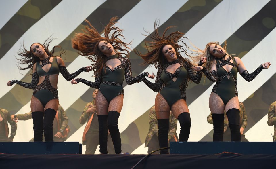  The girls showed off their moves with lots of choreography during their set