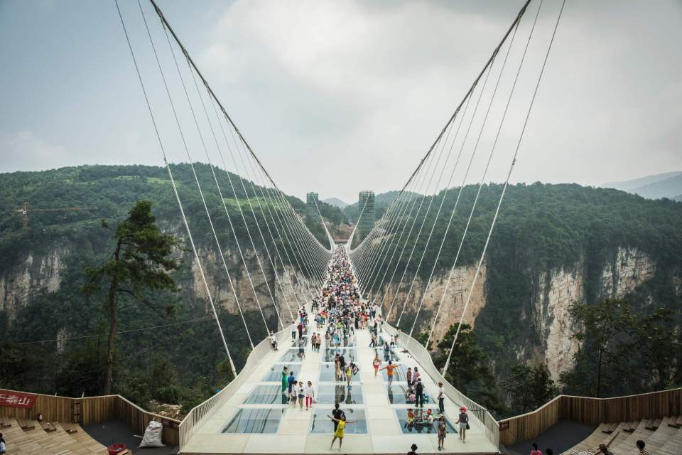  The bridge offers stunning views of the canyon