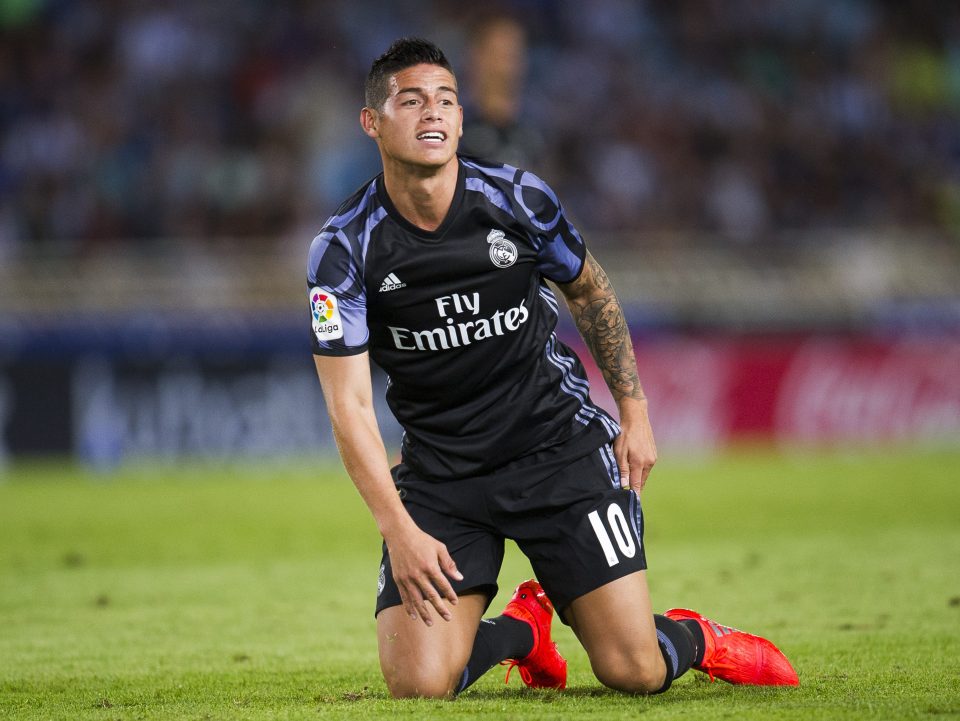  James Rodriguez has been told he will have to settle for the bench at the Bernabeu