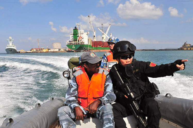  China's navy conducted its first joint maritime exercises with Djibouti in 2015 (above)