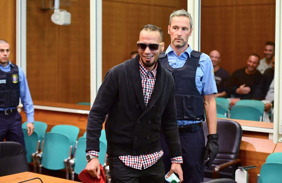  Smug Abdelkarim was seen laughing at his trial in Germany