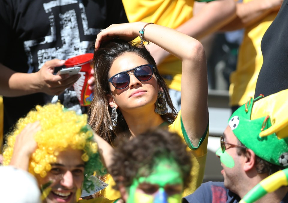  Bruna Maqruezine watches Neymar at the 2014 World Cup in Brazil