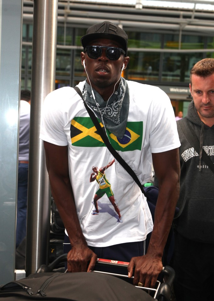  Usain Bolt arrived in London on Monday