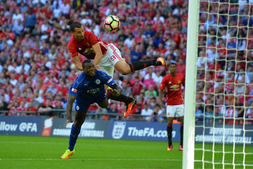  Zlatan Ibrahimovic scored the winner in the Community Shield on his debut against Leicester