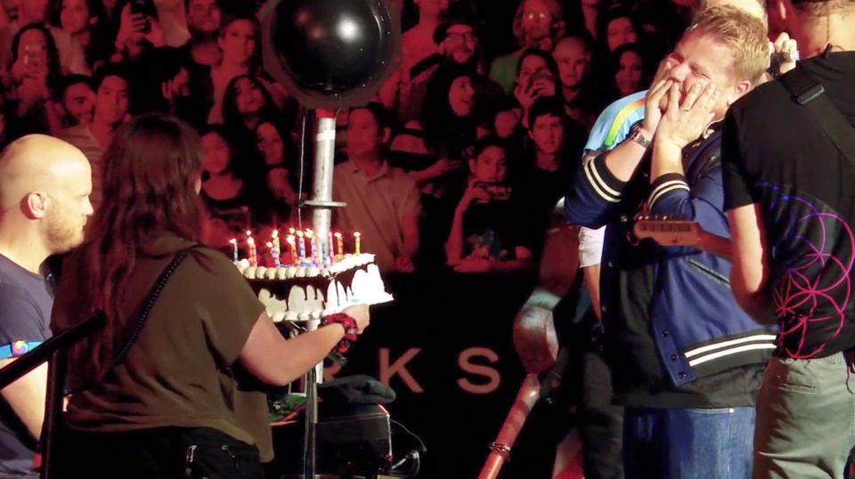  His performance was followed by a surprise birthday cake to mark his special day