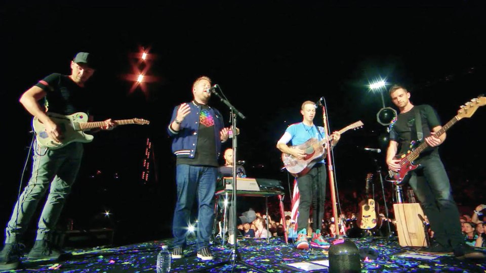  The Brit admitted he was “a little nervous” as he joined the iconic Coldplay on stage