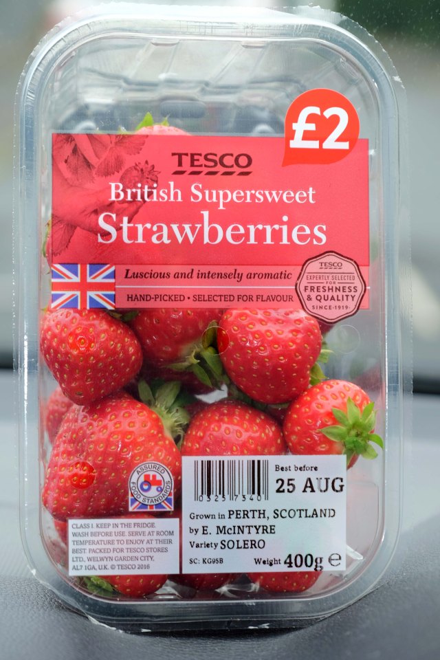  The strawberries were redesigned for consistency