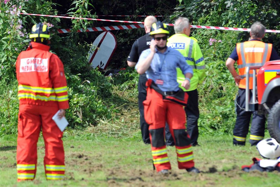  Emergency crews at the scene of last week's shocking plane crash