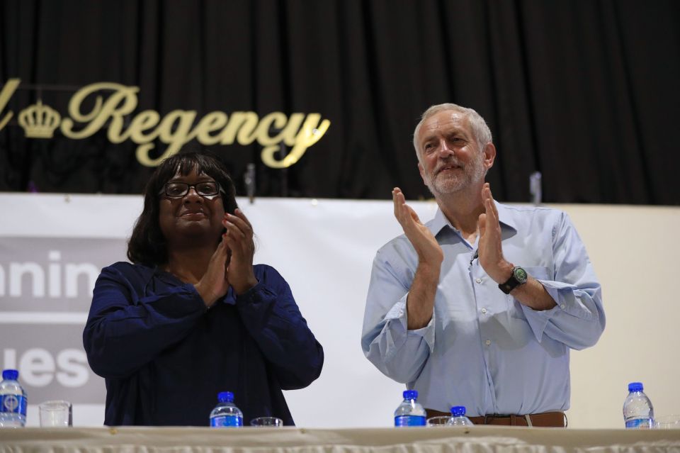  He was at the event to speak about the NHS with Diane Abbott