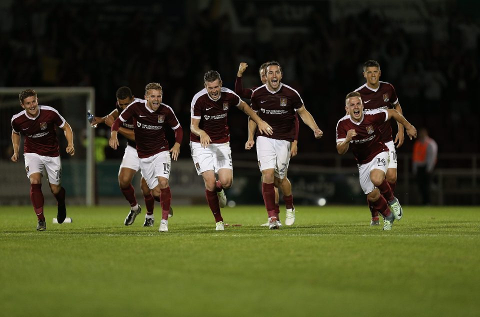  Northampton Town will welcome Manchester United