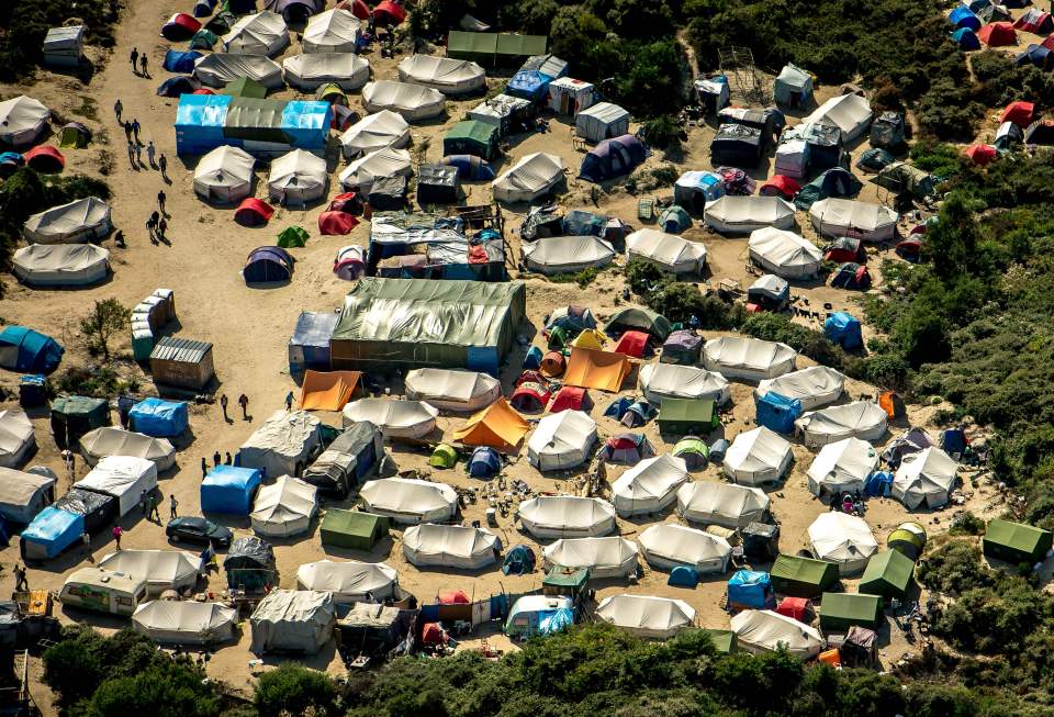  Migrants .... at Calais camp