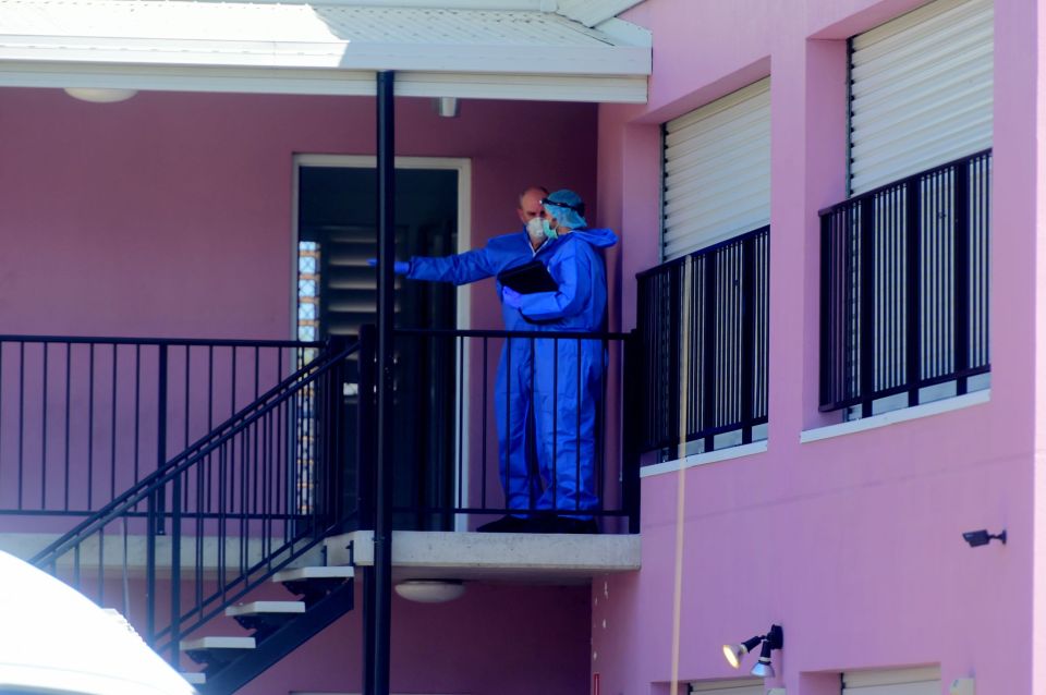  The officers were today searching the scene of the fatal stabbing