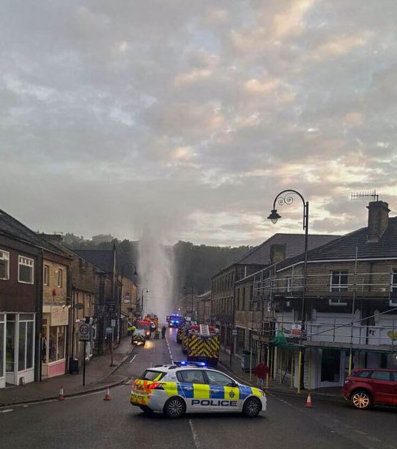  The waterspout meant fire crews needed to use river water to fight the blaze