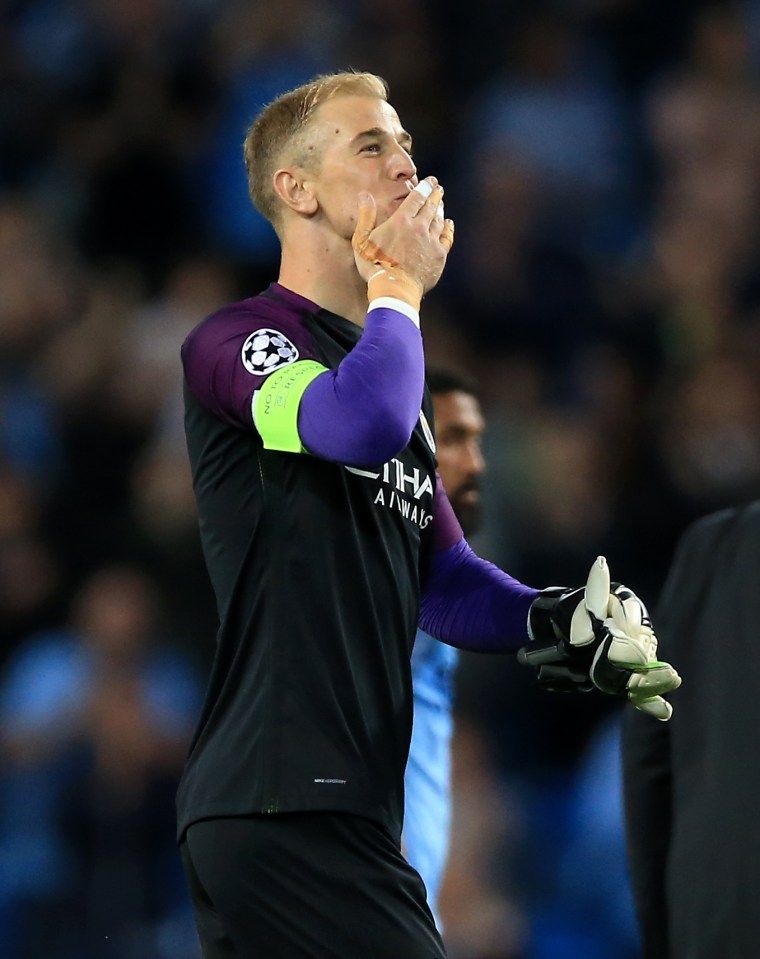 Joe Hart waved the Man City supporters goodbye in what was likely his last game 