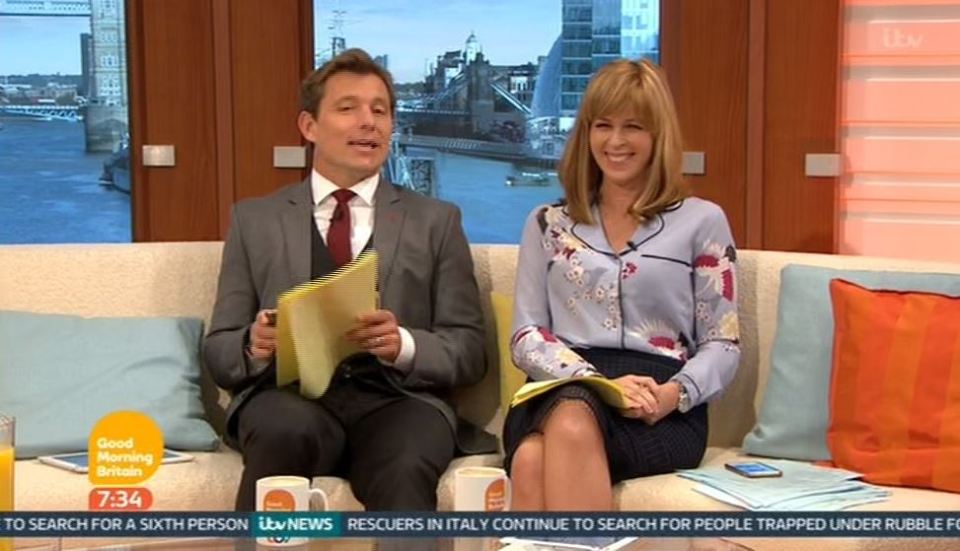 Kate Garraway has been mocked by Good Morning Britain viewers for her pyjama style top