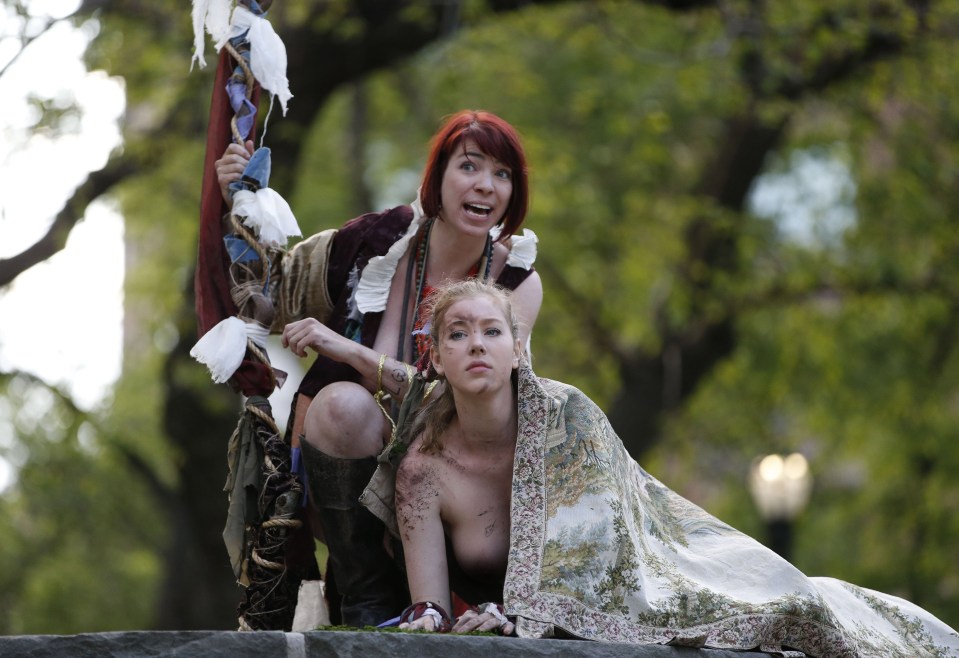  The actresses will perform Shakespeare's The Tempest completely naked next month