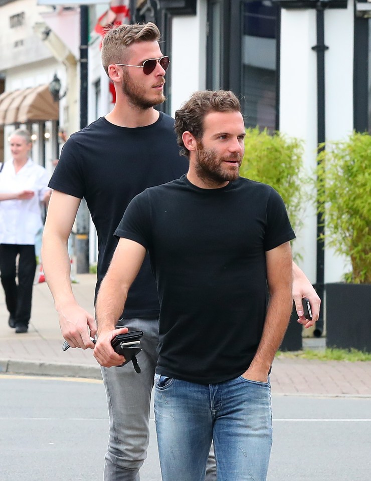  The Spanish duo were pictured taking a stroll around Hale Village in Cheshire