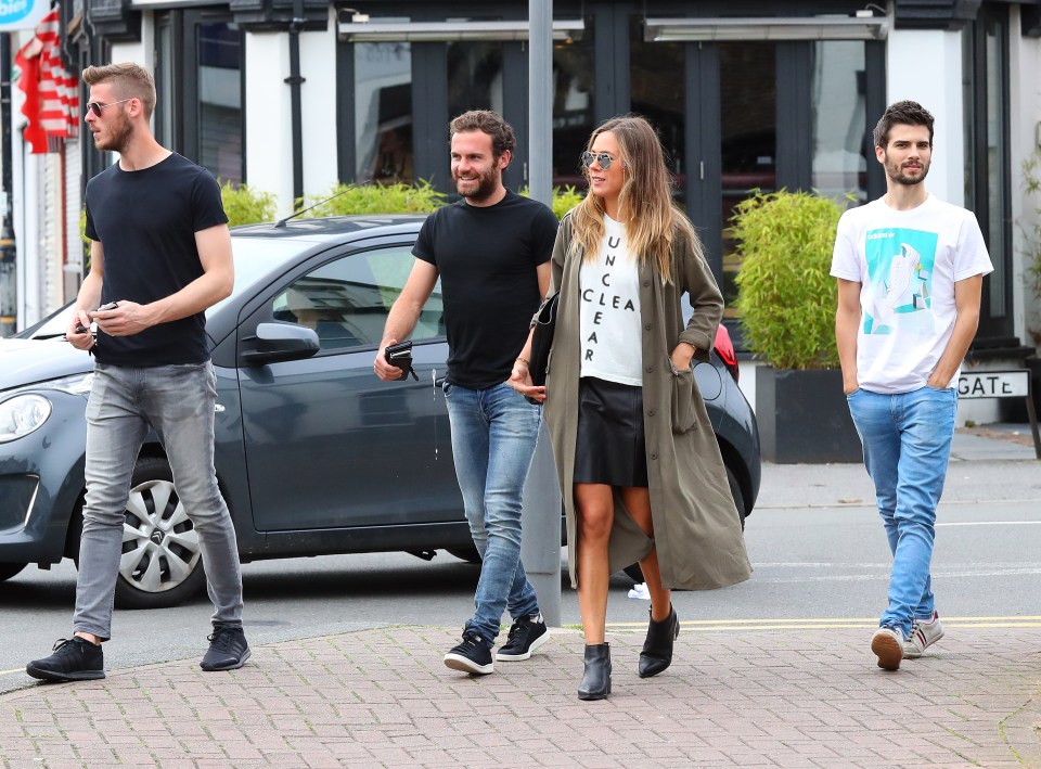  The pair were also joined by Mata's girlfriend, Evelina Kamph and the group went to lunch