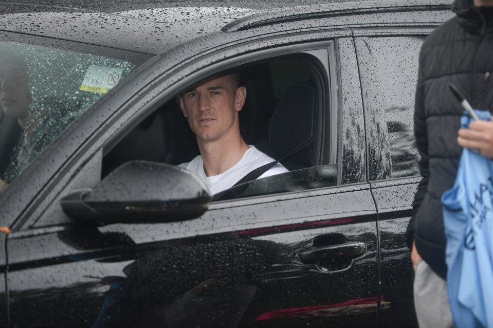 Joe Hart looks on as he is told to leave Man City by Guardiola 