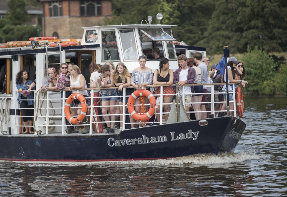  Crowds made their way to Reading by boat today as the festival kicks off