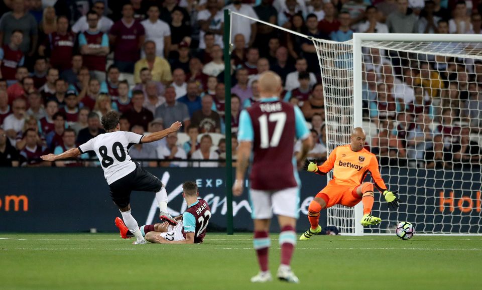  Filipe Teixiera scored to put Astra 2-1 up in the tie over West Ham