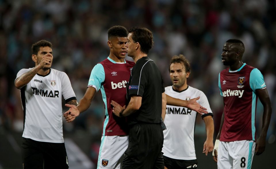  Ashley Fletcher was furious at being denied a penalty against Astra Giurgiu