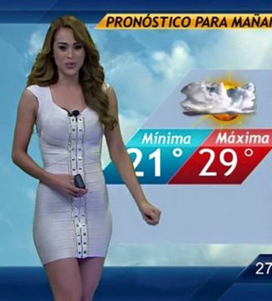  In the past, the Mexican beauty has been hailed the 'world's sexiest weather girl'