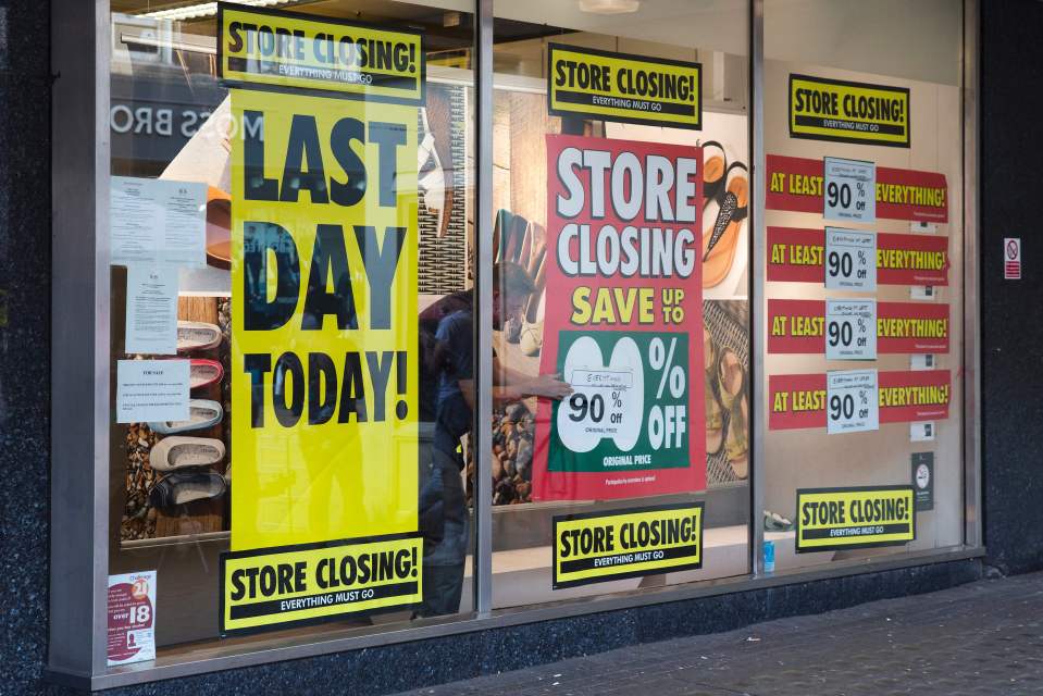  BHS stores are closing across the UK