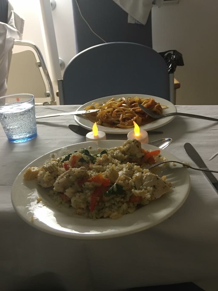  The couple had to put their dream honeymoon on hold and had a hospital candlelit dinner instead