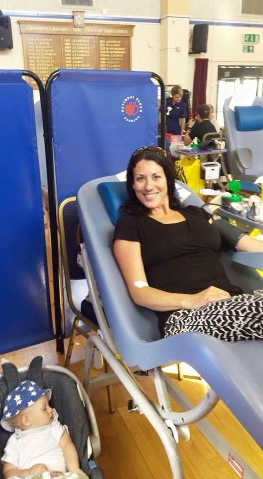  Jenna's friends' donations made up for her no longer being able to give blood herself