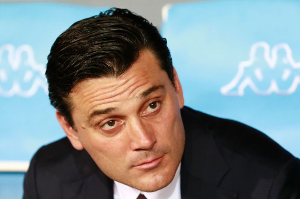 Milan's Italian coach Vincenzo Montella