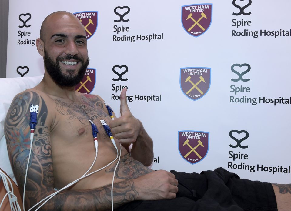  West Ham have an eye to signing Simone Zaza on a permanent deal