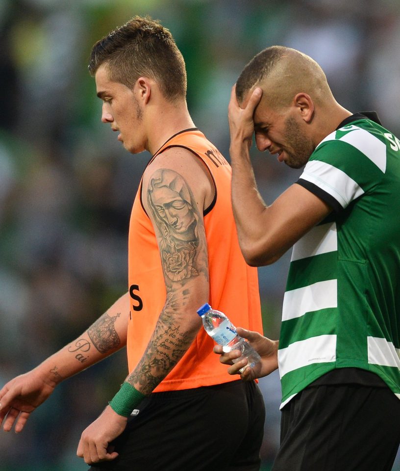  Slimani was in tears at the end of Sporting's clash with Porto last week