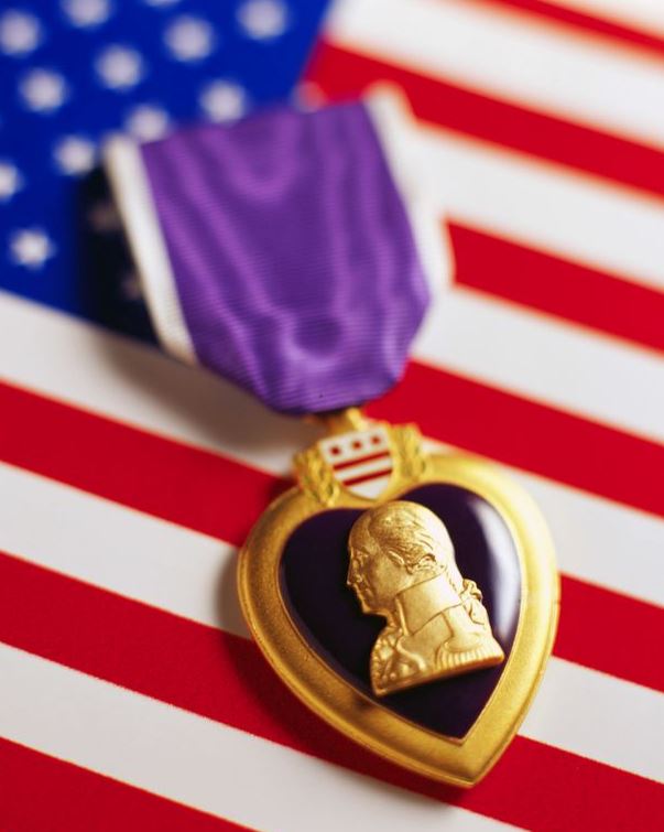  Award . . . the Purple Heart has been handed to injured US troops since the First World War