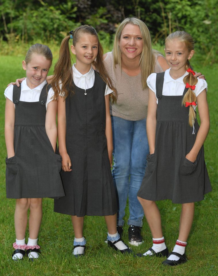  Beth, second from right, has created five back-to-school hairstyles