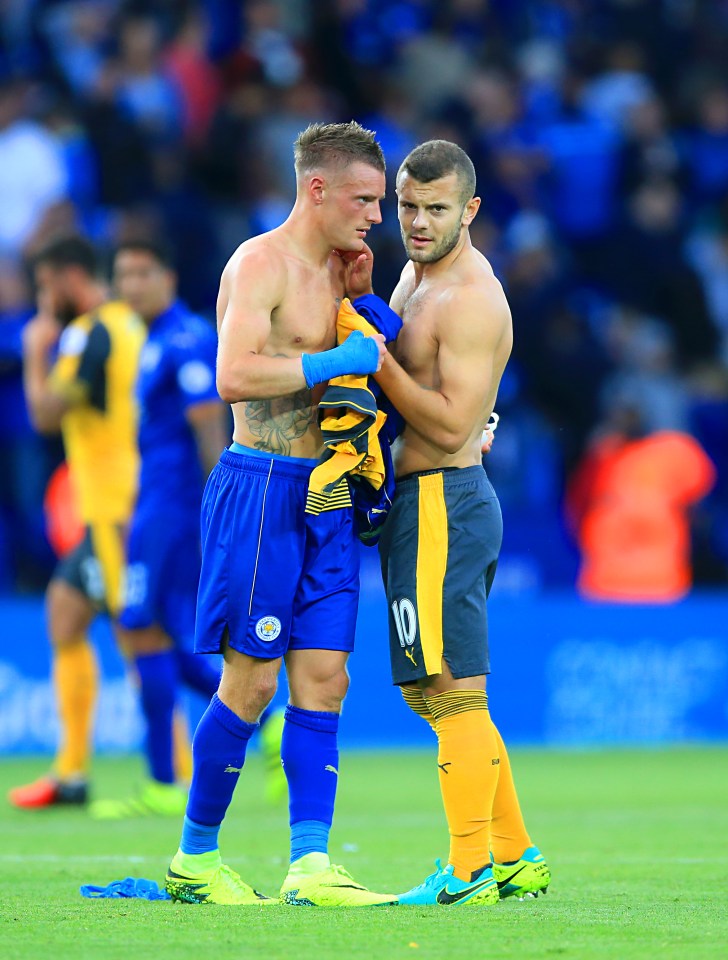 Wilshere and Leicester striker Jamie Vardy enjoyed opposing fortunes last season