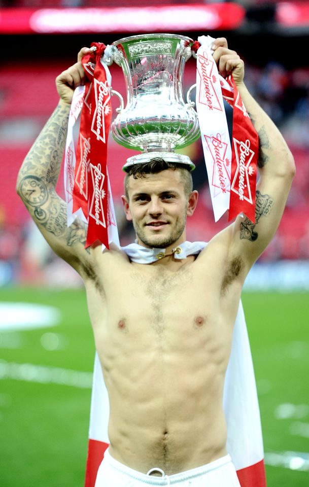 Wilshere celebrated FA Cup final joy when Arsenal beat Hull in the 2014 final