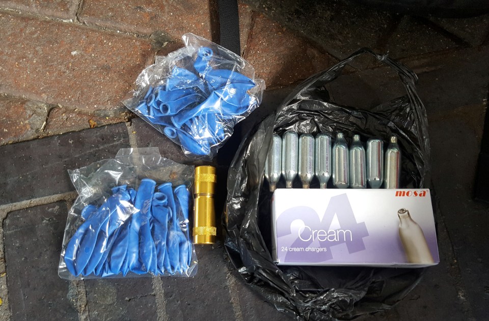  Chargers and balloons were also recovered by police during the biggest street party in Europe