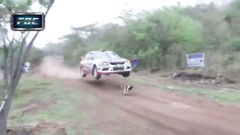  Car is launched in the air by bump in dirt track at just the right moment