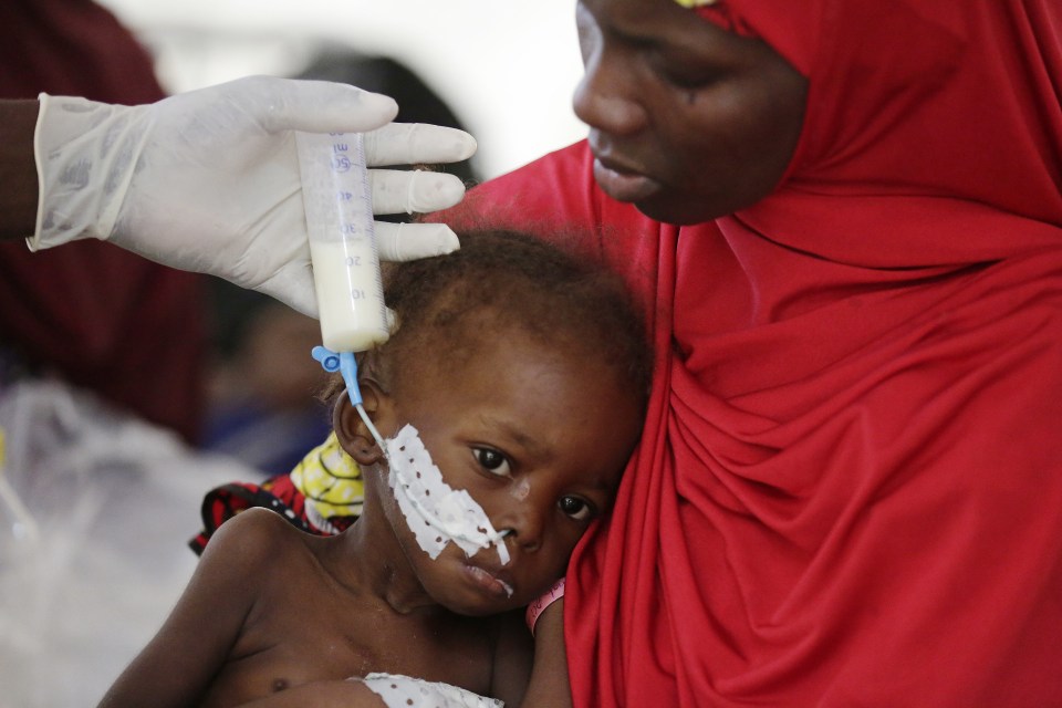  Suffering children ... when food does arrive on-site it is insubstantial