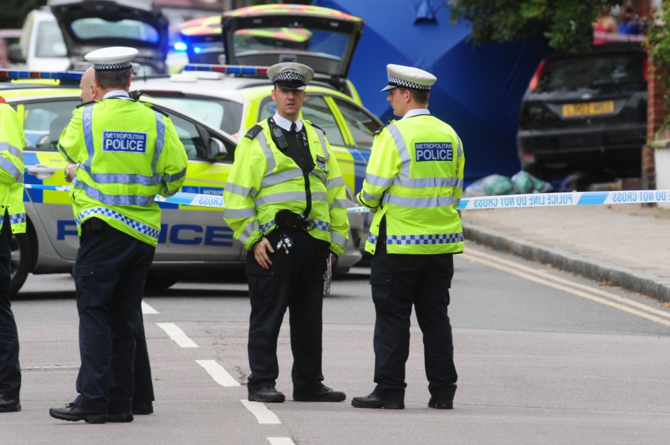  Dozens of officers were working at the scene of the tragic deaths today