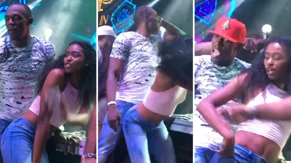 Usain Bolt celebrates his birthday and gold medals, twerking with girl in Rio club