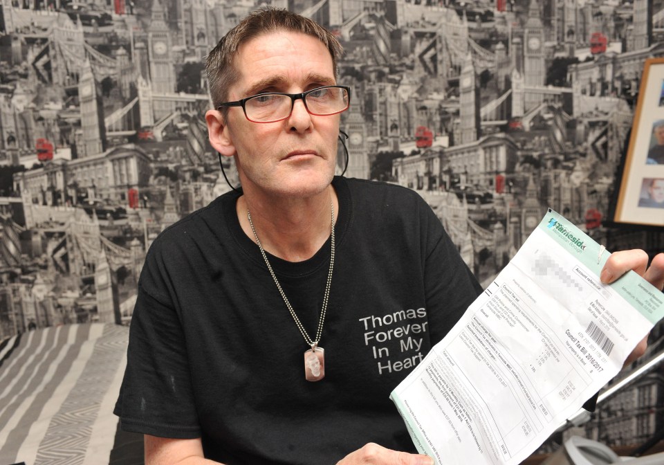  Terry had to cope with deductions from his benefits at the same time as grieving for his son