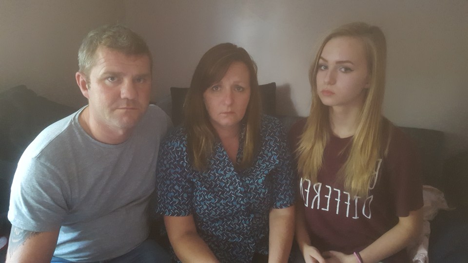  Lauren Morris, 14, and her mum Danyelle, 42, were left retching while dad Mark, 42, had to deal with the disgusting situation