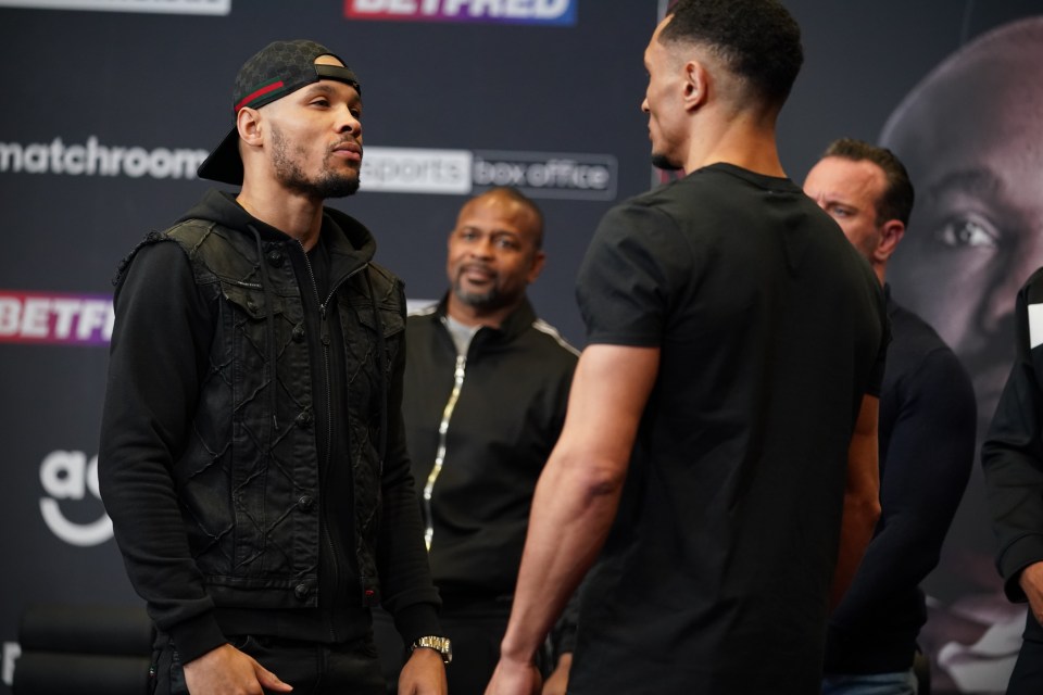  Chris Eubank Jr faces up to Marcus Morrison