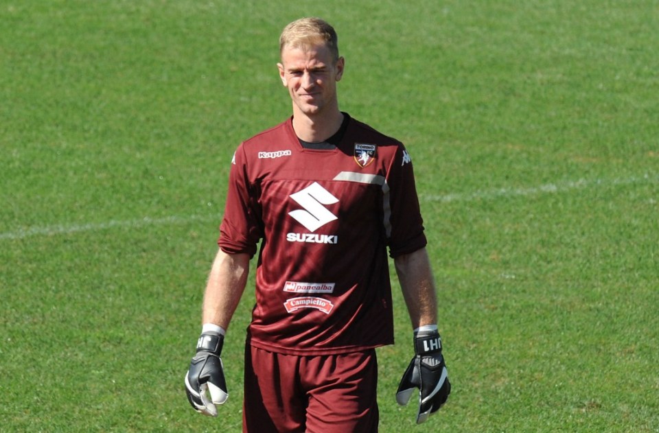  Joe Hart seems content during first training session at Torino after moving from Man City