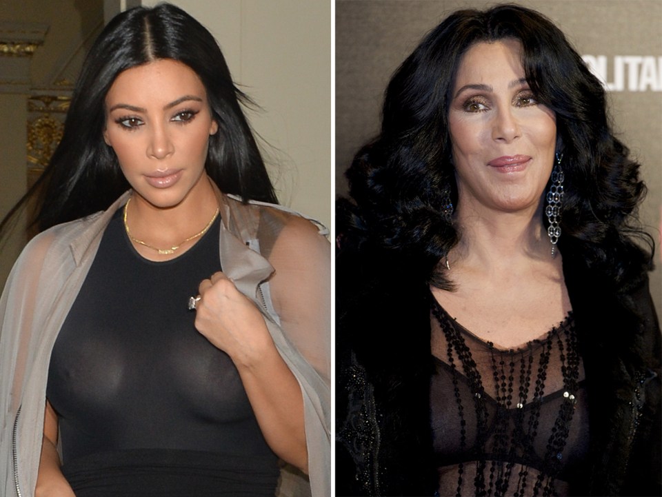  Cher showed she was a fan of sheer black tops before Kim K cottoned on to them